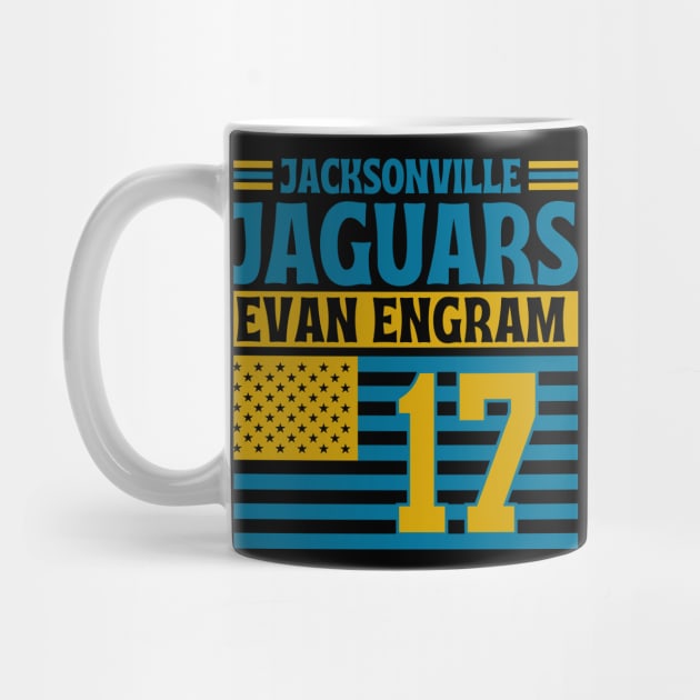 Jacksonville Jaguars Engram 17 American Flag Football by Astronaut.co